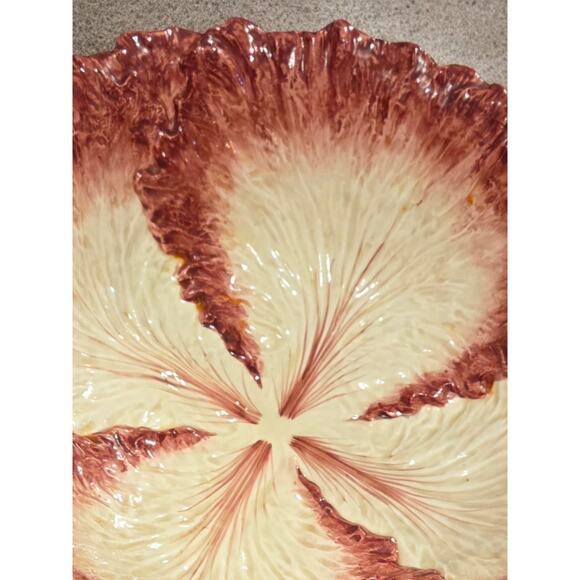 Fitz and Floyd Red Cabbage Large Bowl Vintage 12.5" Diameter EUC Handpainted - Picture 5 of 6